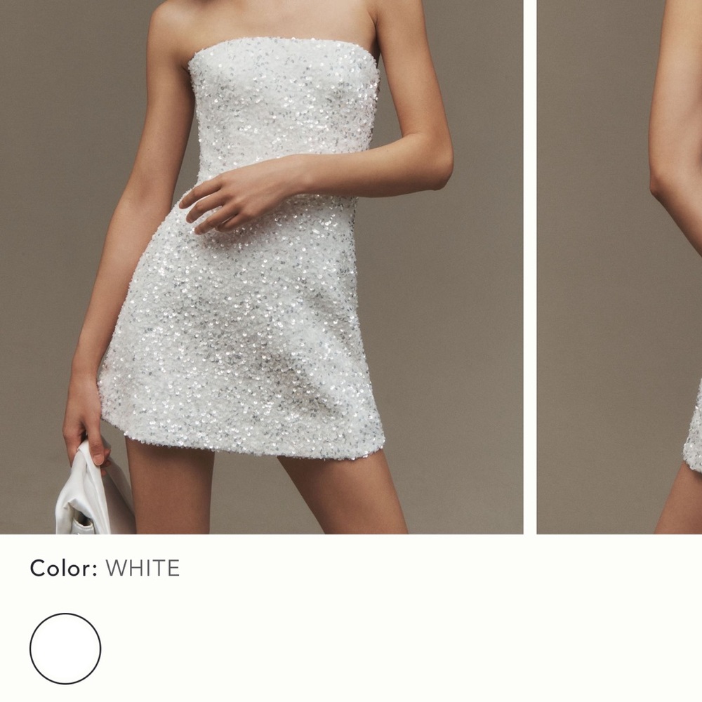 Elegant White Strapless Dress